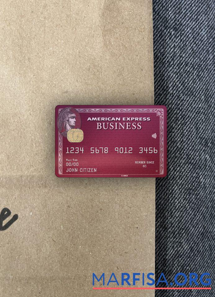 Printable USA BB&T Corp. bank AMEX business plum card photolook front real example